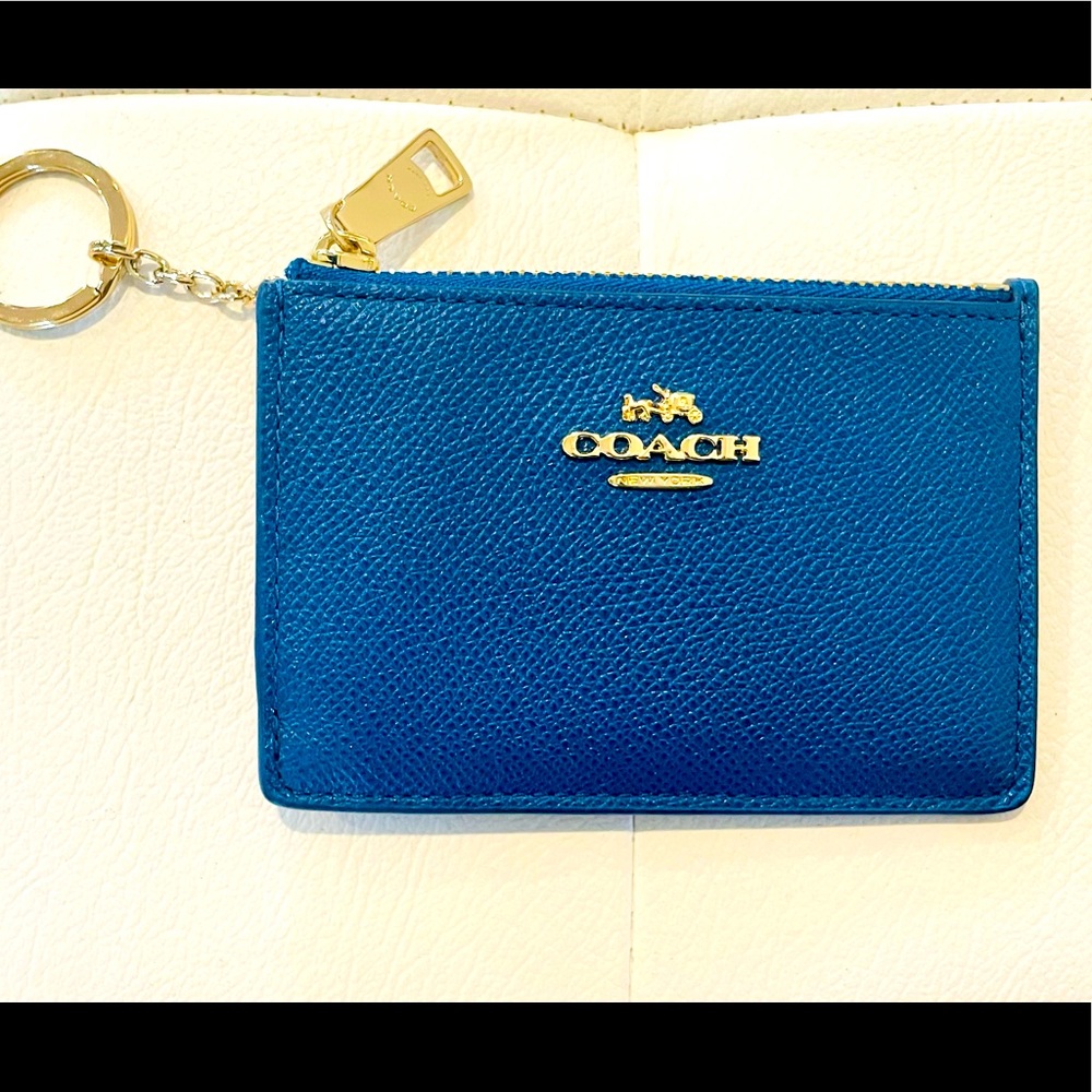 Coach denim skinny wallet 52394